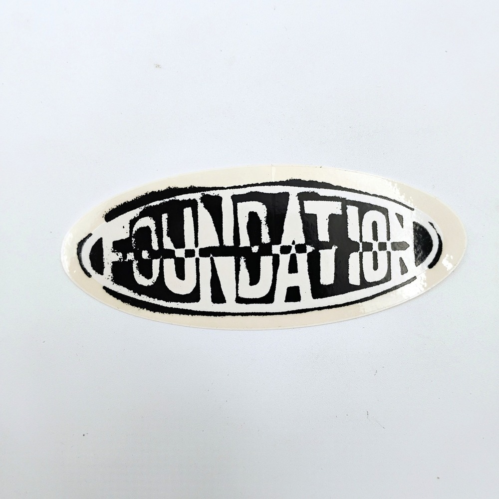Foundation Skateboards Logo Sticker 90s Vintage Y2K Oval Decal Skateboarding